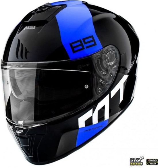 Casca Moto Full-Face Blade 2 SV 89 B2 Gloss Pearl Fluo Blue