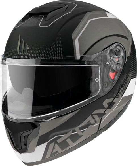 Casca Moto Flip-Up Atom SV Quark A0 Gloss Matt Pearl White