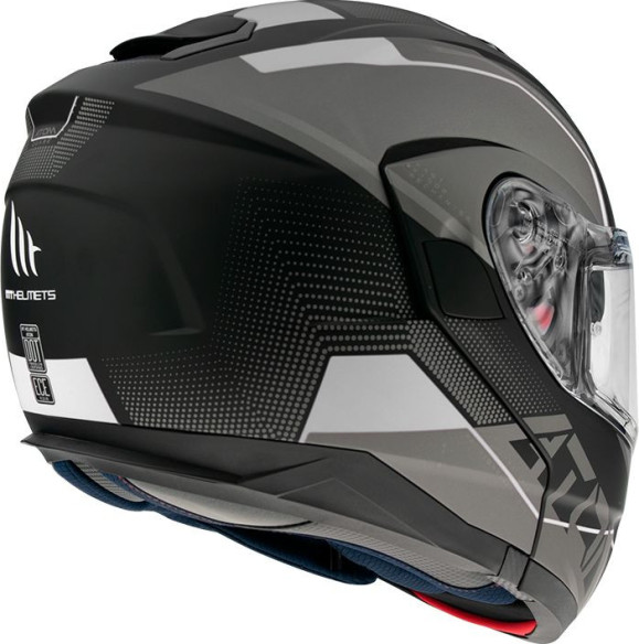Casca Moto Flip-Up Atom SV Quark A0 Gloss Matt Pearl White