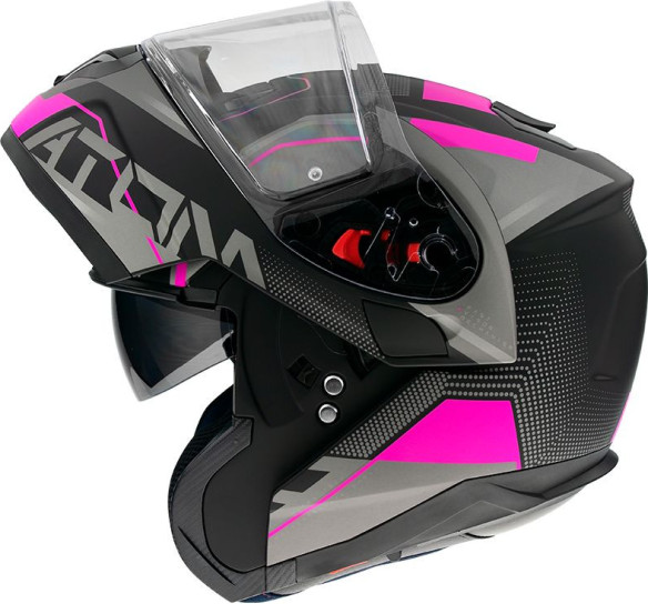 Casca Moto Flip-Up Atom SV Quark A8 Matt Pink