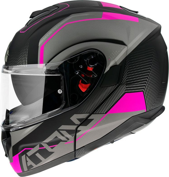 Casca Moto Flip-Up Atom SV Quark A8 Matt Pink