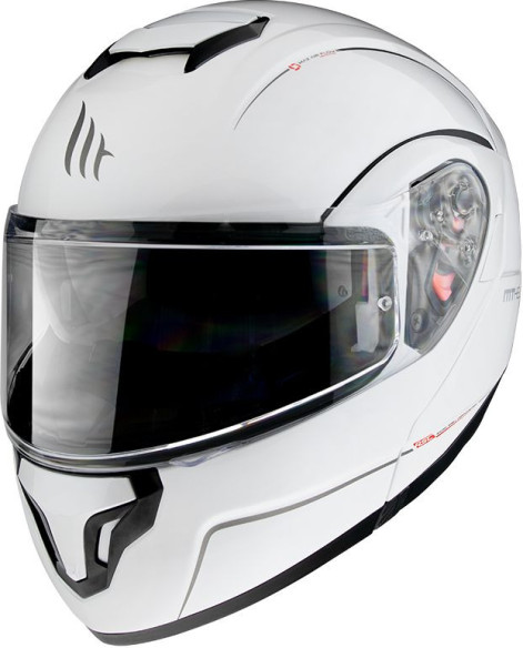 Casca Moto Flip-Up Atom SV Solid Gloss Pearl White