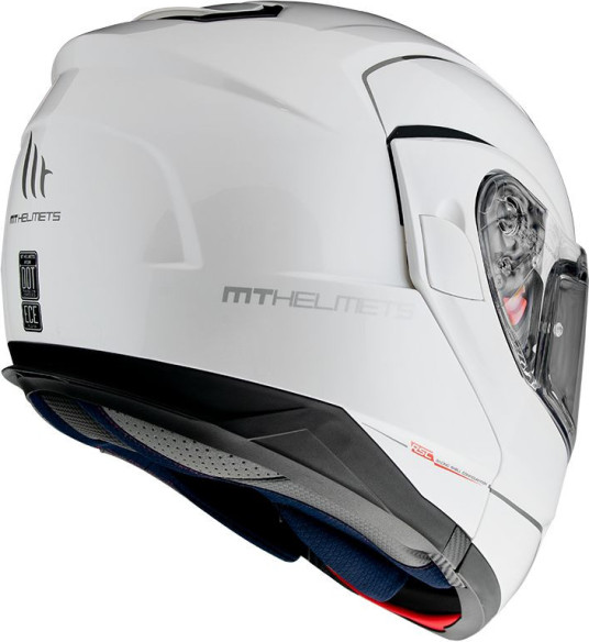Casca Moto Flip-Up Atom SV Solid Gloss Pearl White
