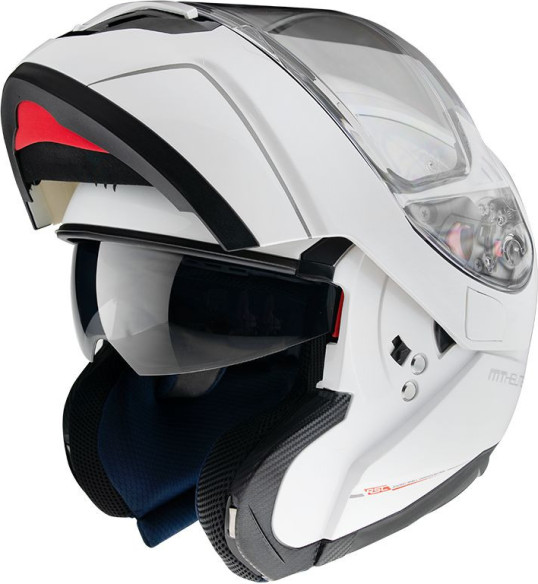 Casca Moto Flip-Up Atom SV Solid Gloss Pearl White