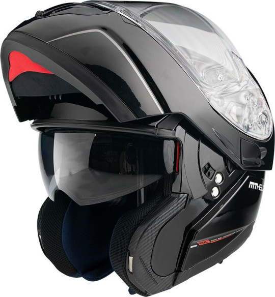 Casca Moto Flip-Up Atom SV Solid Gloss Black