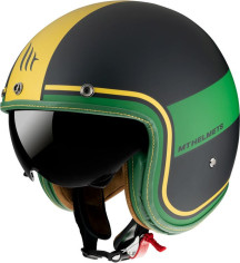 Casca Moto Jet Le Mans 2 SV Tant C5 Black/Green Matt