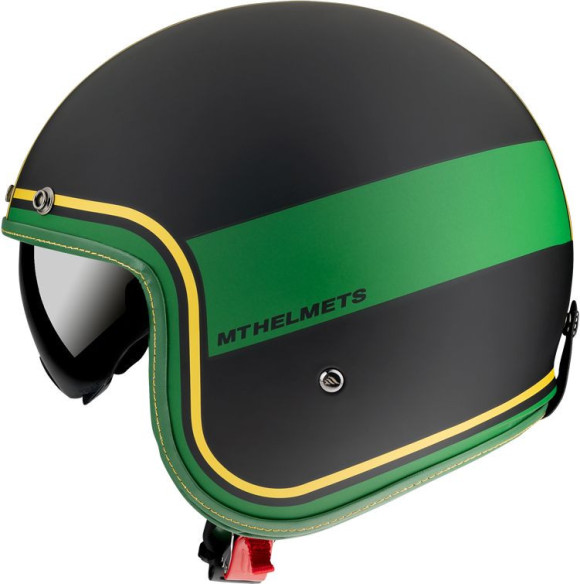 Casca Moto Jet Le Mans 2 SV Tant C5 Black/Green Matt