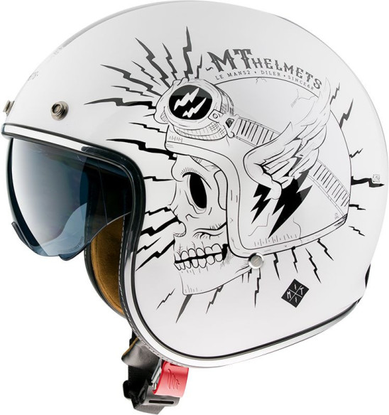 Casca Moto Jet Le Mans 2 Diler B0 Gloss Pearl White