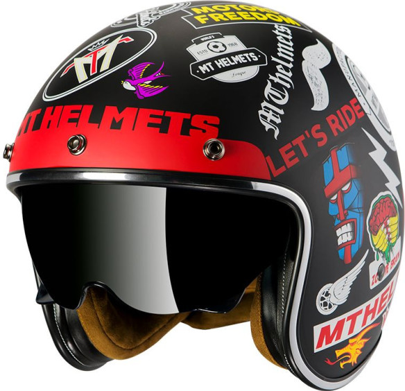 Casca Moto Jet Le Mans 2 Anarchy A1 Matt Black