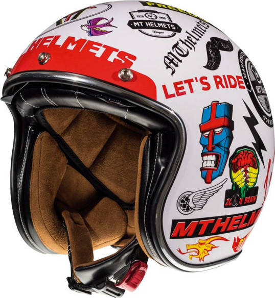 Casca Moto Jet Le Mans 2 Anarchy A0 Gloss Pearl White