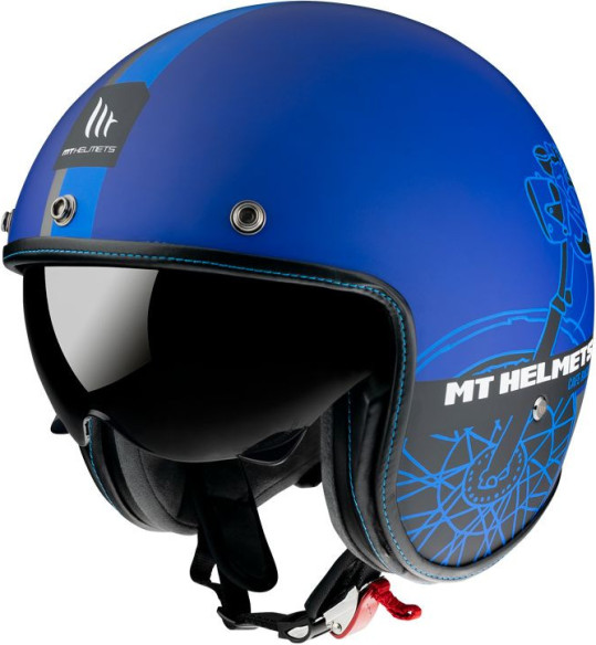 Casca Moto Jet Caf? Racer B7 Gloss Blue