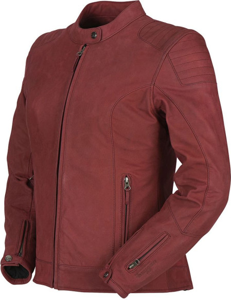 Geaca Moto Piele Dama Bordeaux Debbie