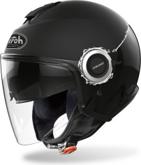 Casca Moto Jet Helios Fluo Black Gloss/Matt