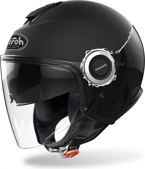 Casca Moto Jet Helios Fluo Black Gloss/Matt