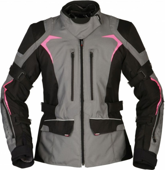Geaca Moto Textila Dama Elaya Ashen Black/Grey/Pink