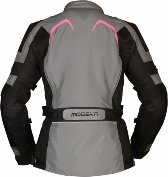 Geaca Moto Textila Dama Elaya Ashen Black/Grey/Pink