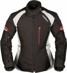 Geaca Moto Textila Dama Violetta Black/White/Red