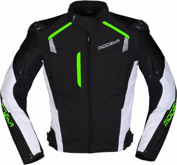 Geaca Moto Textila Lineos Black/White/Green
