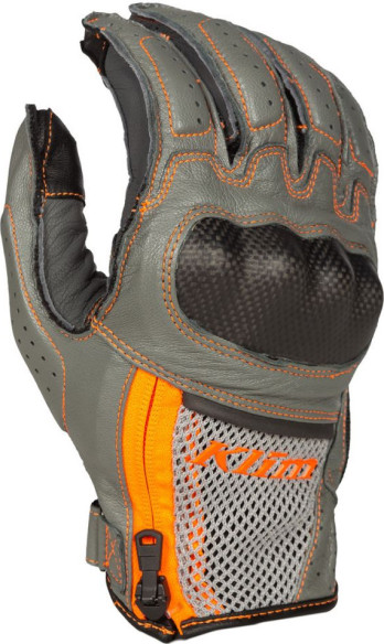 Manusi Moto Piele Induction Cool Gray/Strike Orange