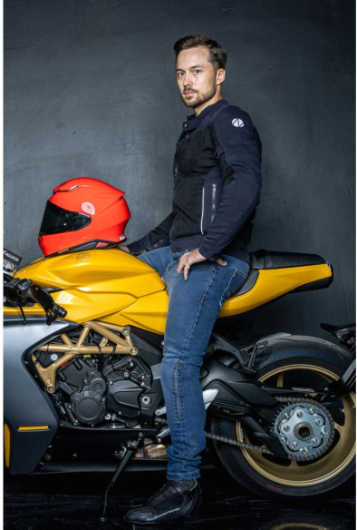 Geaca Moto Textila Rambler Black/Blue