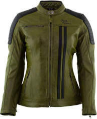 Geaca Moto Piele Dama Jack Alice Green/Black