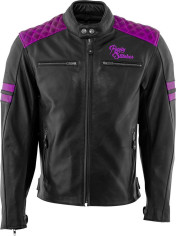 Geaca Moto Piele Jack Jari Black/Purple