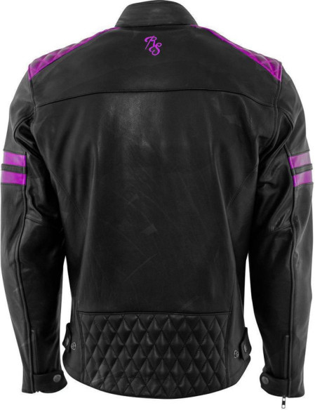 Geaca Moto Piele Jack Jari Black/Purple