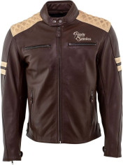 Geaca Moto Piele Jack Jari Brown/Beige