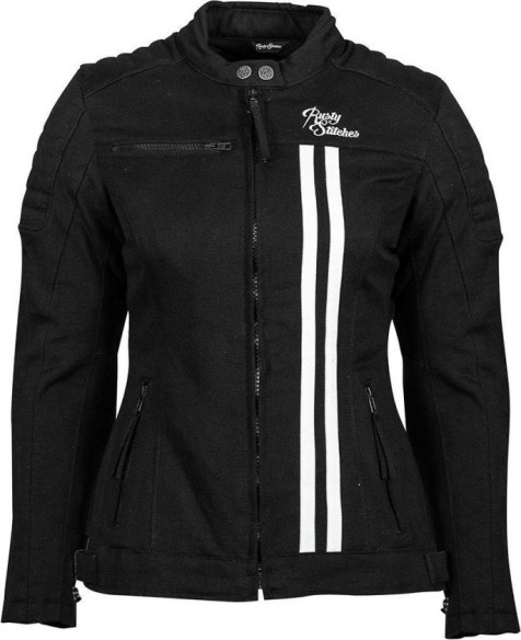 Geaca Moto Textila Dama Jack Lauren Black/White