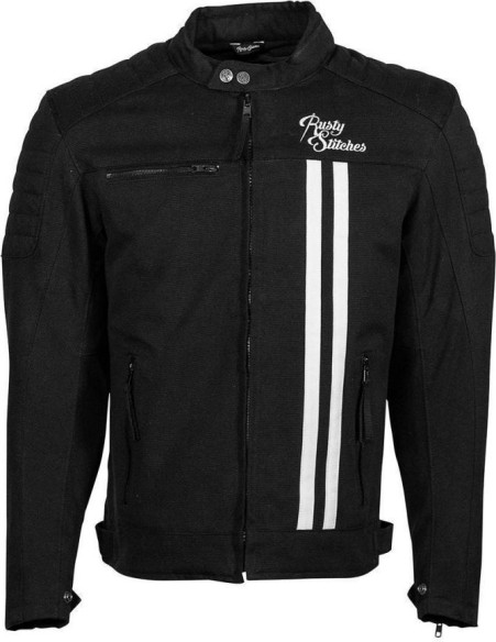 Geaca Moto Textila Jack Ralph Black/White