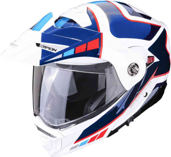 Casca Moto Flip-UP/Touring/Adventure ADX-S Camino White/Blue/Red 23