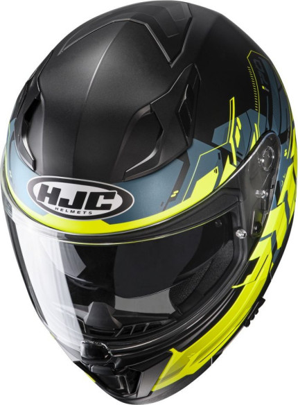 Casca Moto Full-Face i70 Alligon Black/Yellow Fluo