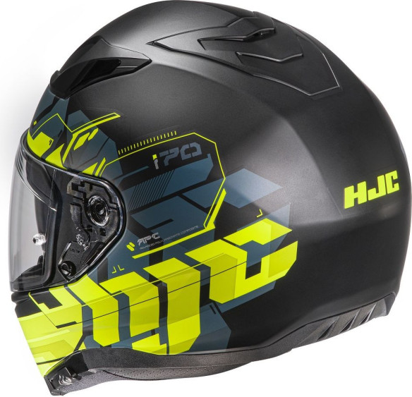 Casca Moto Full-Face i70 Alligon Black/Yellow Fluo