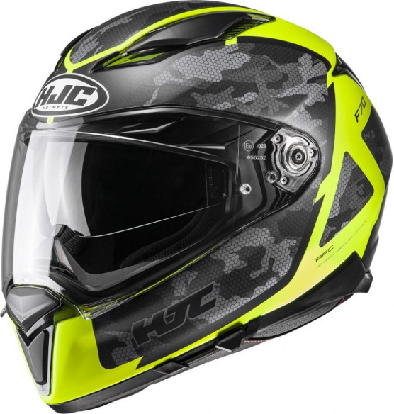 Casca Moto Full-Face F70 Katra Black/Yellow Fluo