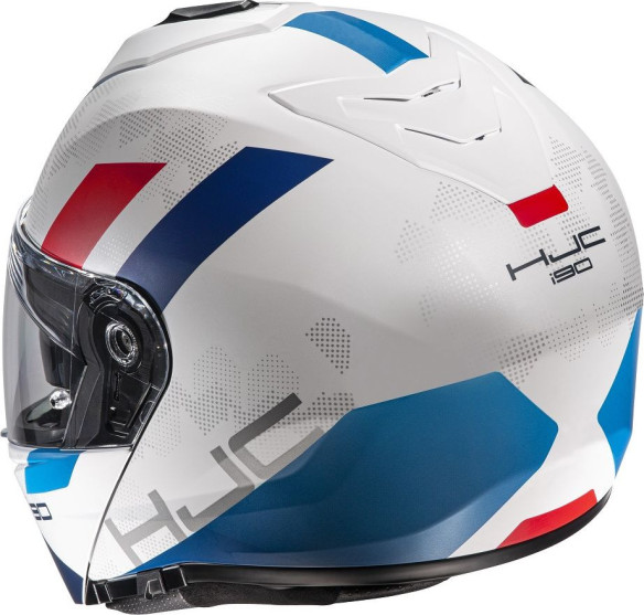 Casca Moto Flip-Up i90 Syrex White/Blue/White