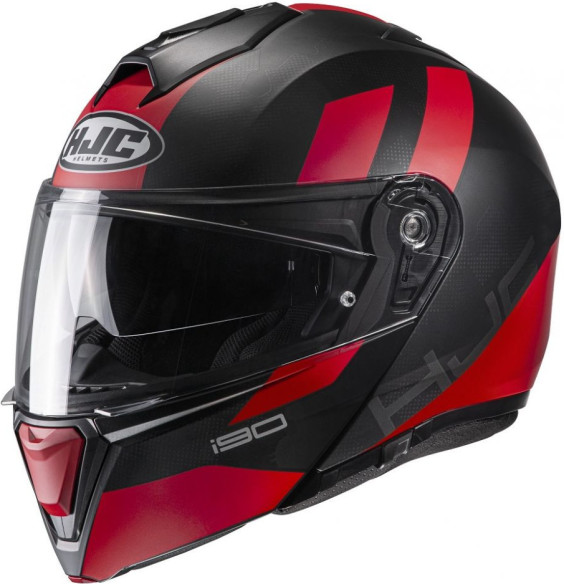 Casca Moto Flip-Up i90 Syrex Black/Red