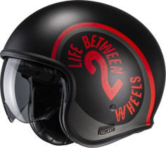 Casca Moto Open Face V30 Harvey Black/Red