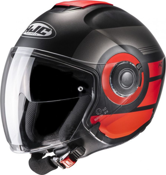 Casca Moto Open Face i40 Spina Black/Red