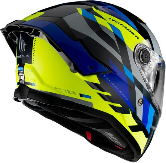 Casca Moto Full-Face Thunder 4 SV Ergo E17 Yellow/Blue