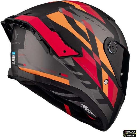 Casca Moto Full-Face Thunder 4 SV Ergo C7 Black/Red/Orange
