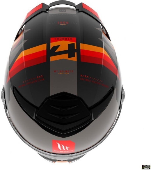 Casca Moto Full-Face Thunder 4 SV Ergo C7 Black/Red/Orange
