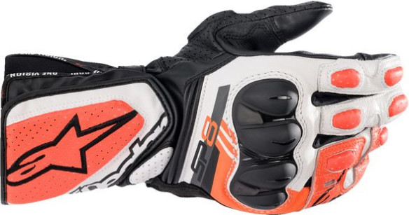 Manusi Moto Piele Sp-8 V3 Black/White/Red