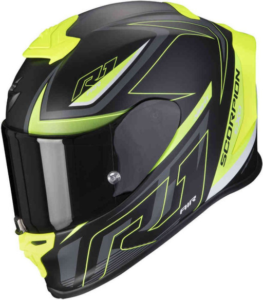 Casca Moto Full-Face Evo Air Gaz Negru Mat/Galben Fluo