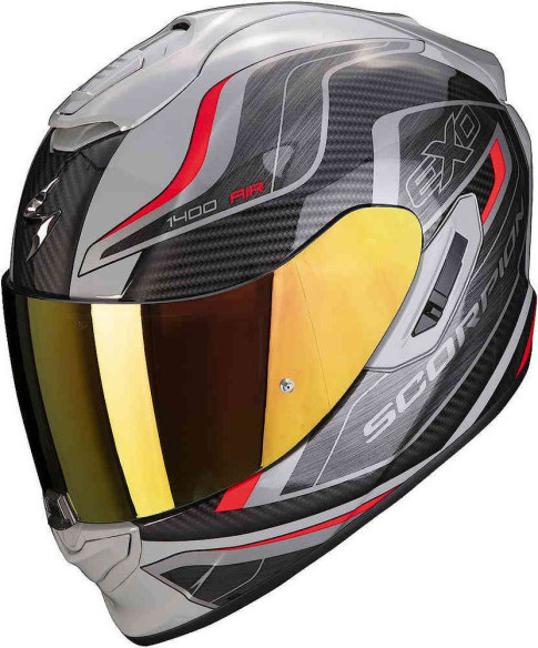 Casca Moto Full-Face 1400 Evo Air Attune Negru/Gri/Rosu