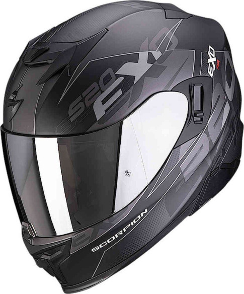 Casca Moto Full-Face 520 Evo Air Cover Negru Mat/Argintiu