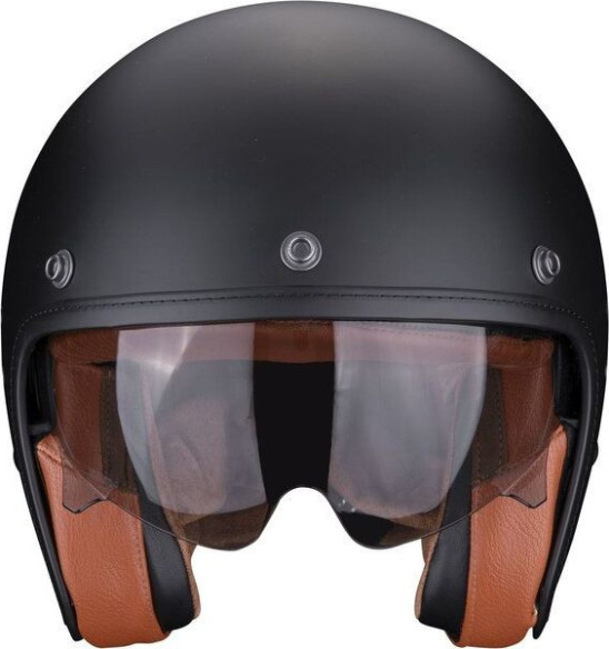 Casca Moto Jet Belfast Evo Luxe Negru Mat