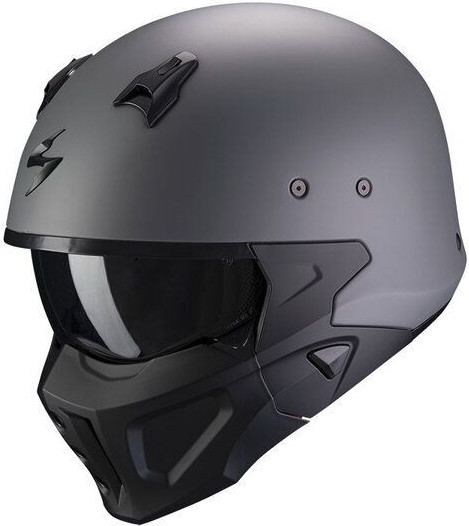 Casca Moto Flip-Up Covert-X Solid Gri Ciment Mat