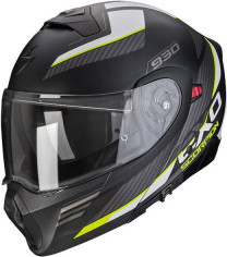 Casca Moto Flip-Up 930 Navig Negru Mat/Galben Fluo