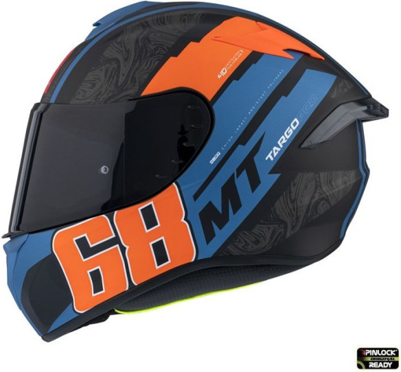 Casca Moto Full-Face Targo Pro Welcome D4 Orange/Fluor Matt