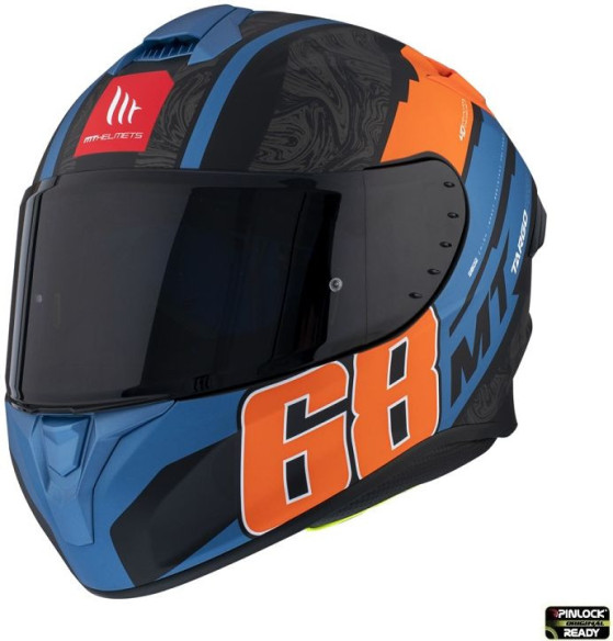 Casca Moto Full-Face Targo Pro Welcome D4 Orange/Fluor Matt
